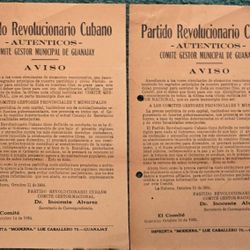 Partido Revolucionario-auténticos-1934-municipio Guanajay