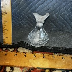 Crystal Perfume Bottle Bird Top