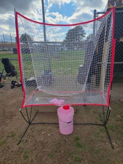 Portable Tennis & Pickleball Recovery System Net, 6 x 7tt Portable Pol