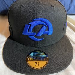 Rams Black Super Bowl LVI Champions Hat size 7 1/4