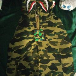 A Bathing Ape Green Camo Hoodie