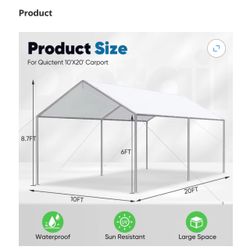 Quictent 10x20 canopy carport