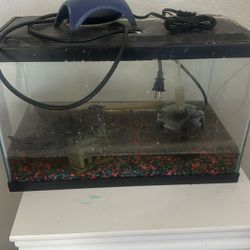10 Gallon Fish Tank With Accessories