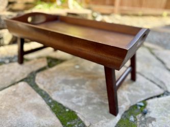 🌿 Wooden Folding Bed Tray / Serving Tray – $8 🍽️