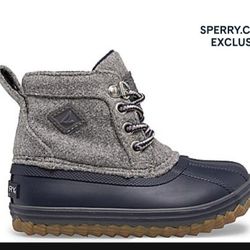 New Toddler Baby Boy Sperry Bowline Boot Grey/navy Size 8 Rain Shoes Zapatos De Nino Tamanio 8