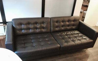 Beautiful Espresso Leather Couch