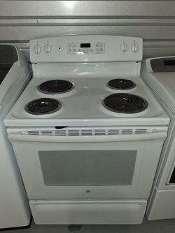 GE White Electric Coil Range Stove