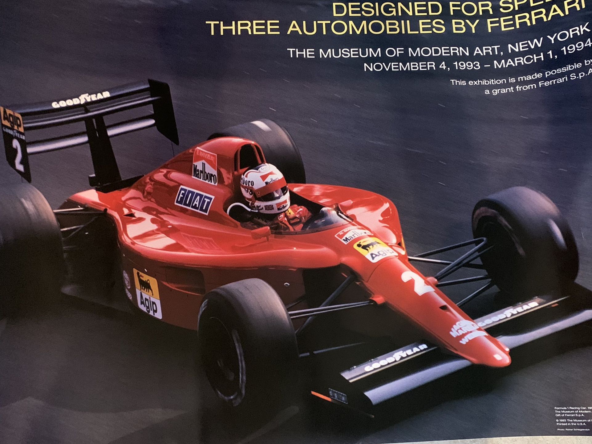 Formula 1 Racing Car Museum Of Modern Art Poster 1993