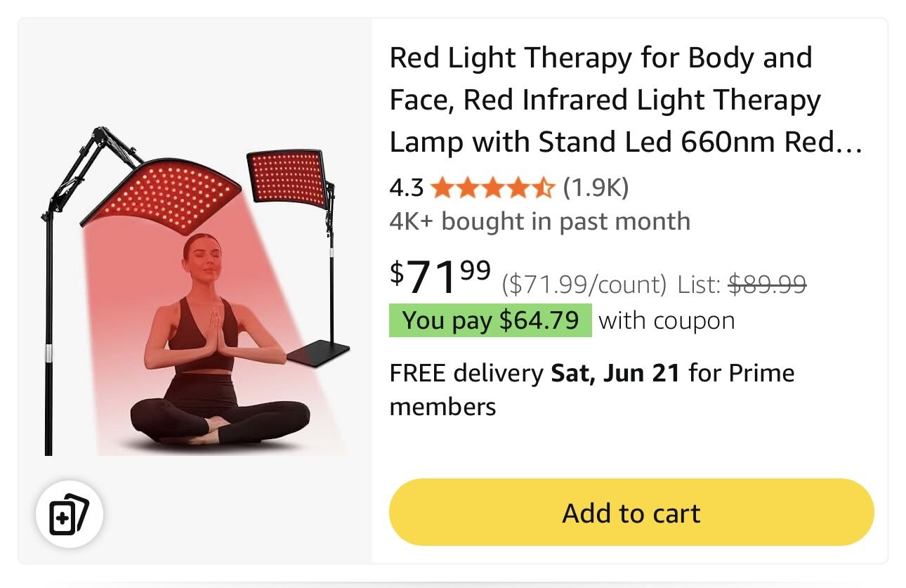 Red Light Body Therapy Lamp