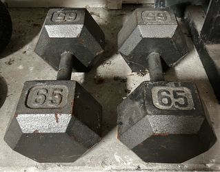 65lb Cast Iron Dumbbells