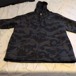 Reebok 5xl Camouflage Zipper Hoodie Sweater