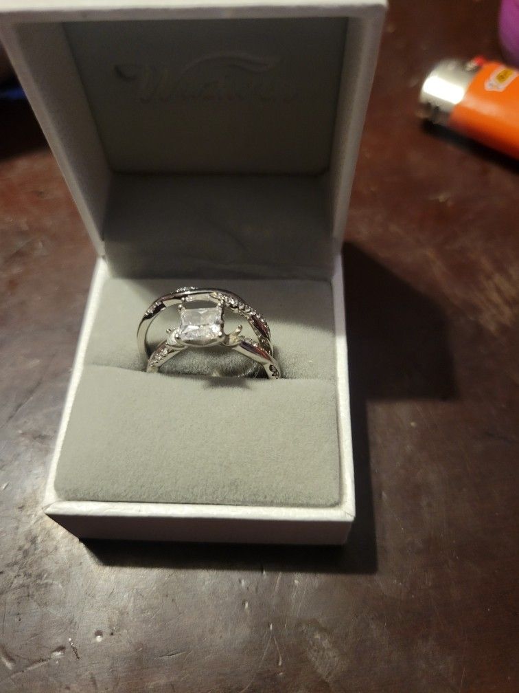 Sterling Silver Wedding Band Set