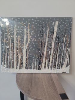 Hand Painted Winter Scene