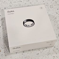 Oura Ring 4 Size 8 Black Unopened Box