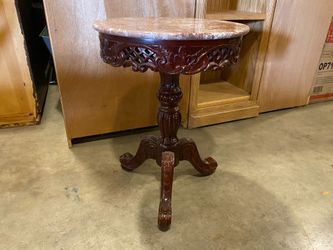 Toscano Chantret Marble Topped Pedestal Table
