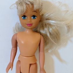 Vintage Kid Kore 1990 Girl Blonde Hair Doll 8”
