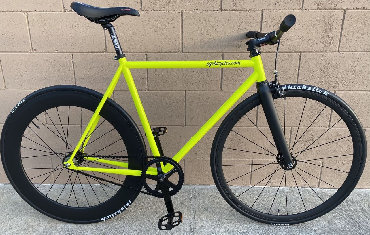 Sgvbicycles 4130 Chromoly Track Bike 55cm yellow or Orange Dropbar
