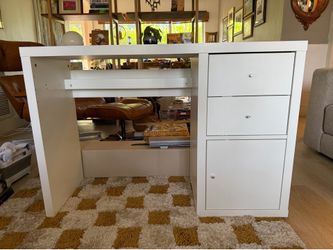 IKEA White Kallax Desk