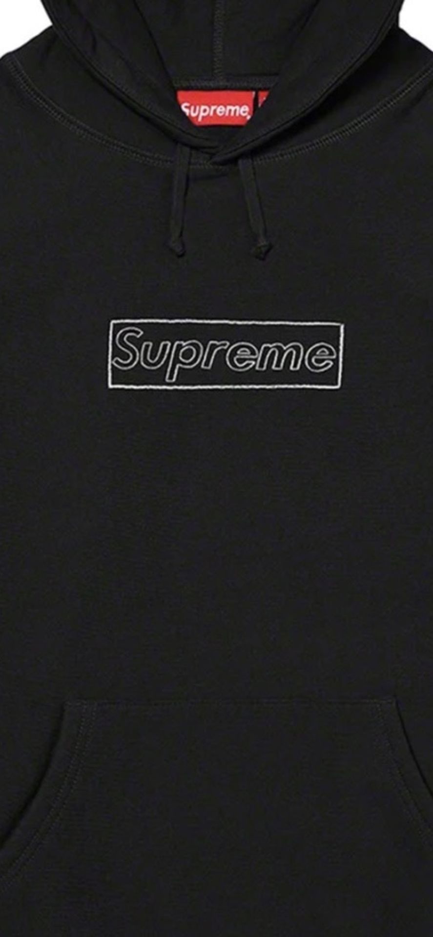 Black Supreme Box Logo Kaws Supreme Kaws Box Logo Hoodie Chalk