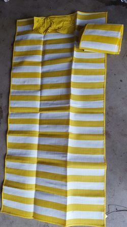 Beach mats with blow up pillow