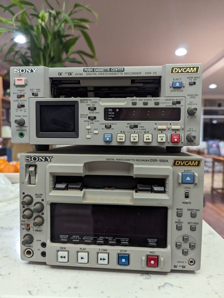 Sony DVCAM DSR-25 and DSR-1500A