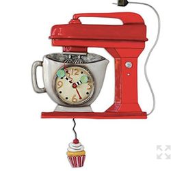 Enesco Allen Designs - Vintage Red Mixer Clock