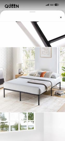 Steel platform queen bed