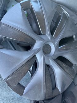 Tesla headlight and hub cap