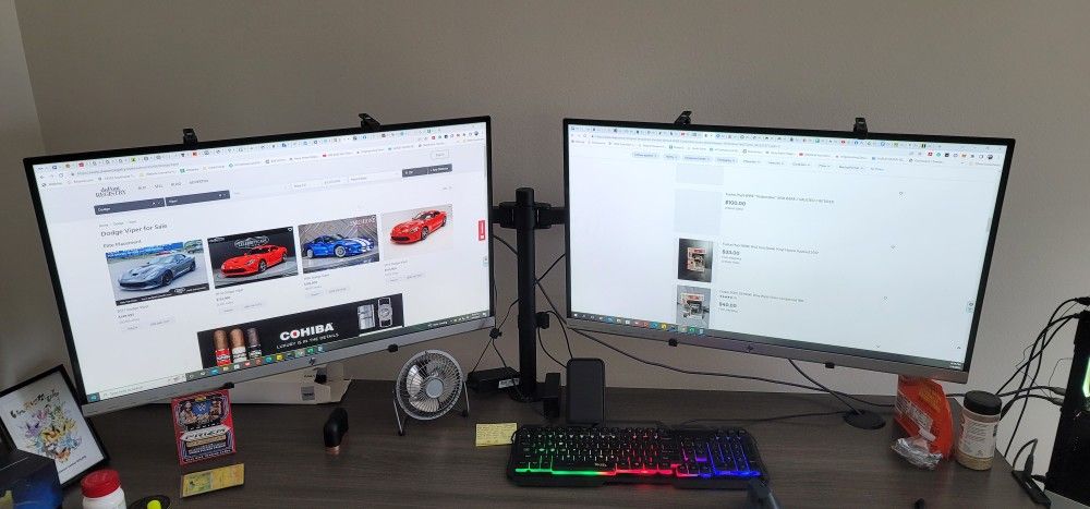 2 HP 32" IPS LED FHD Monitors Model 32f