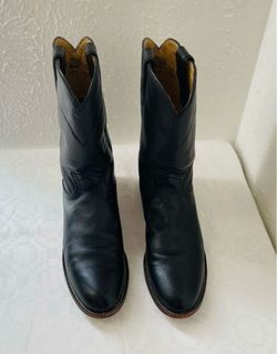 Justin Women's Roper Cowboy Black Boots- Size 8.5
