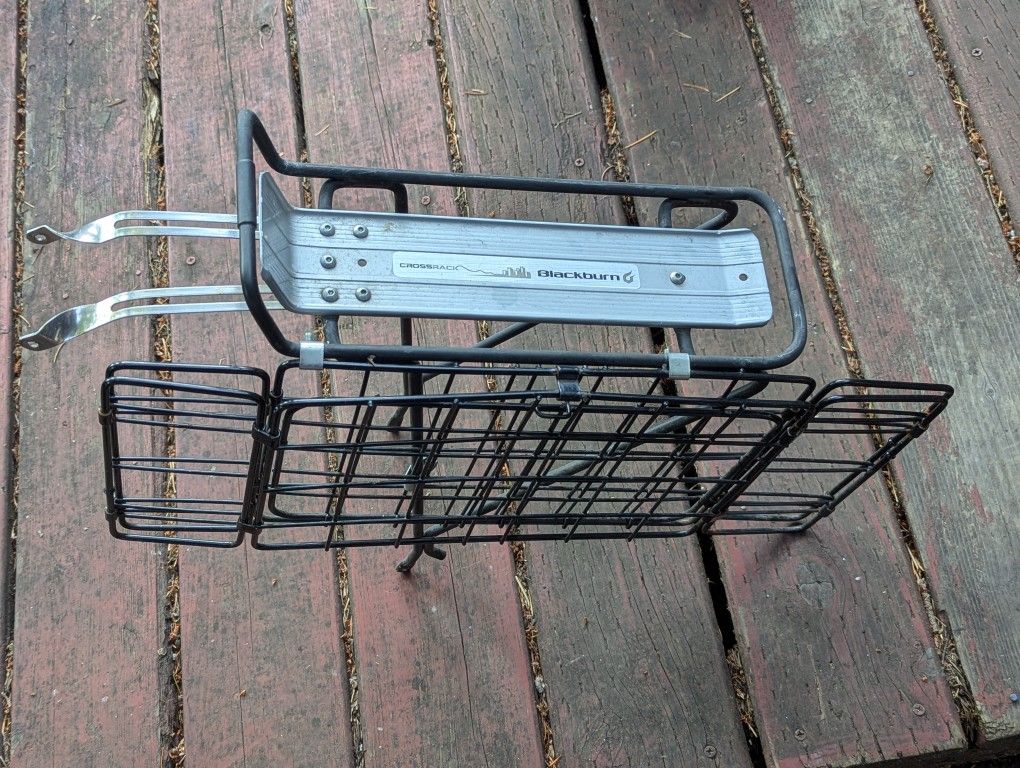 Blackburn Crossrack Bicycle Rear Rack With Fold Out Basket