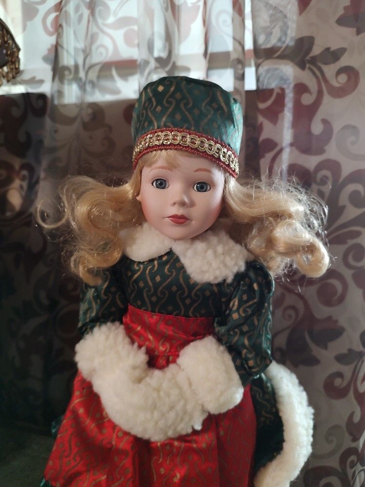 Ceramic Scandinavian Doll With Stand