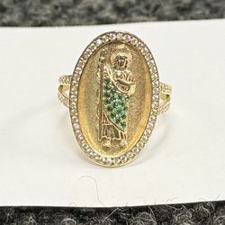 Size 9.5 St Jude Ring 4.5g Czs