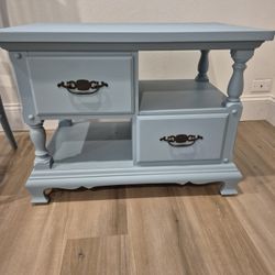 Vintage End Table, Solid Wood