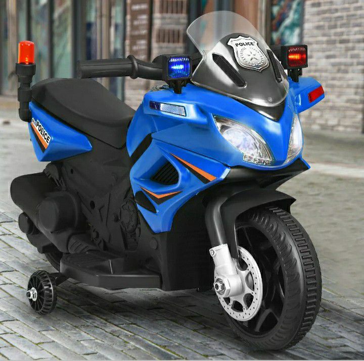 NEW police motorcycle 4 Wheel electric toy 6v