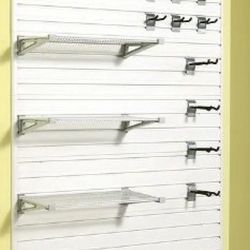 Flow Wall brand, Panel Garage Organizer Set with Hooks & Shelves , Storage Solution 