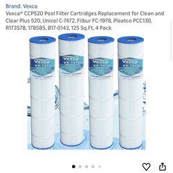 Vexca® CCP520 Pool Filter Cartridges Replacement for Clean and Clear Plus 520, Unicel C-7472, Filbur FC-1978, Pleatco PCC130, R173578, 178585, 817-014