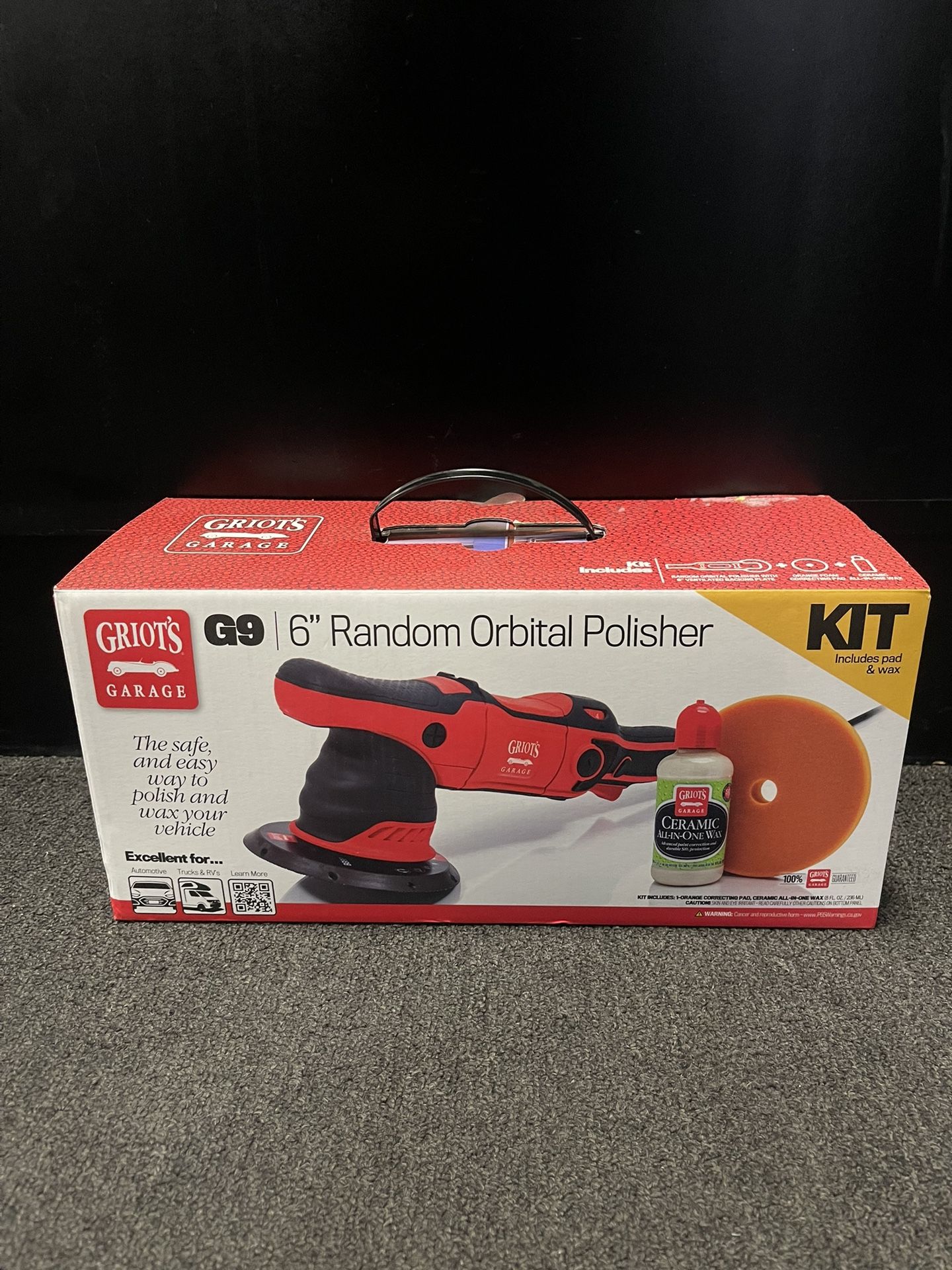 Griots Garage G9 6” Random Orbital Polisher Kit New