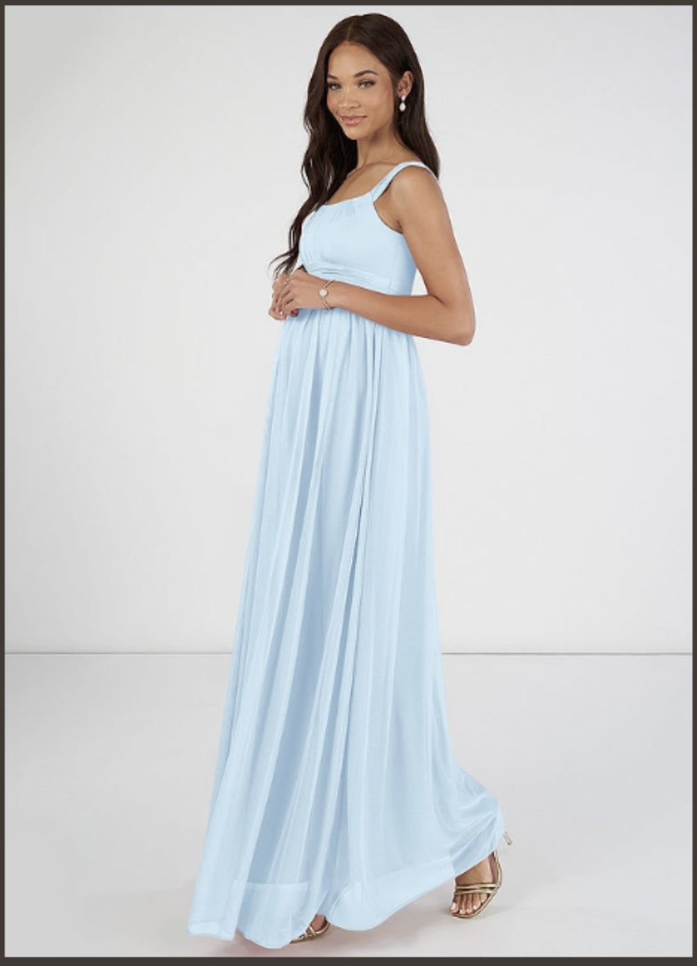 Light Blue Azazi Maternity Bridesmaid Dress