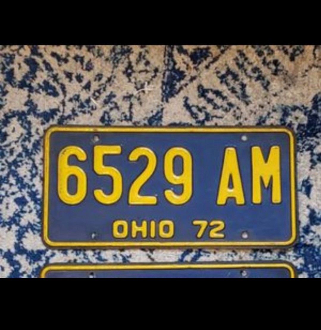 1972 Ohio license plate