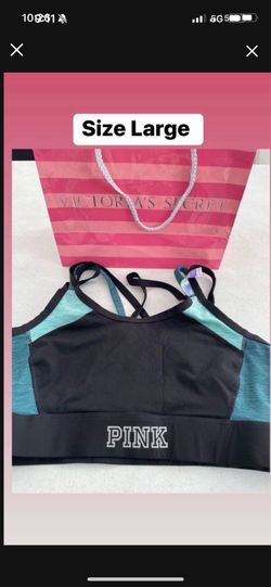 Victoria's Secret Pink Size Large Logo Strappy Ultimate Sport Bra Multi Color Nwt, Women's Pick up location in tbe city of Pico Rivera