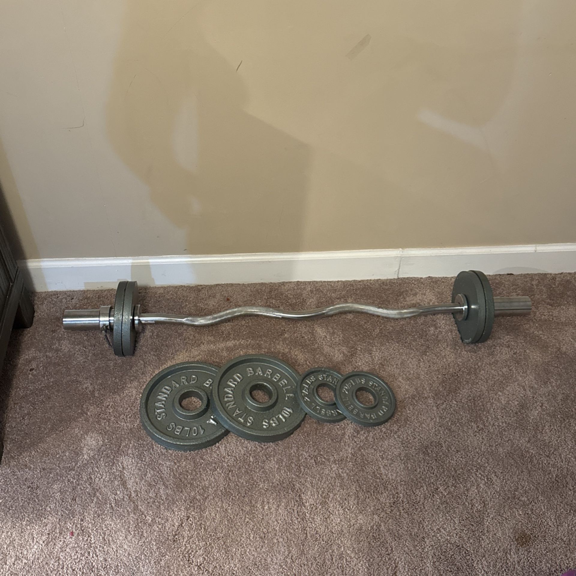 Curl Bar With Weights