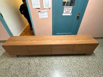 7ft Modern Wood TV Stand / Media Console with Storage