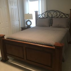 Real Wood Bed Set 