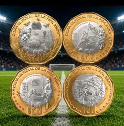 Monedas de 20 conmemorativas del mundial FIFA 2026