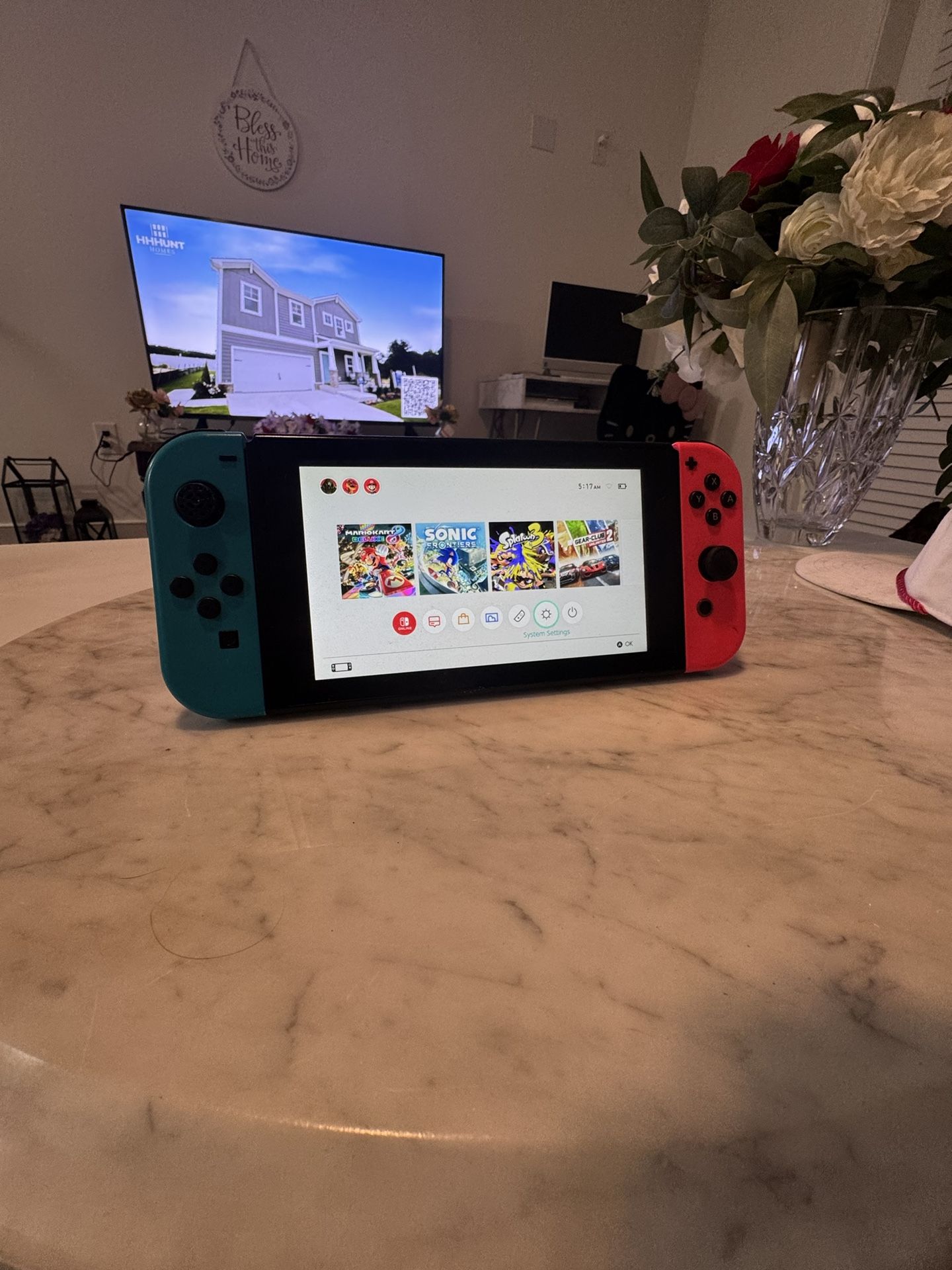Nintendo Switch With Charger And Case