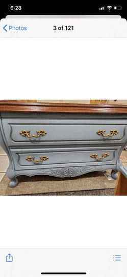French Provincial dresser nightstand solid wood