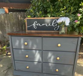 Charcoal grey dresser