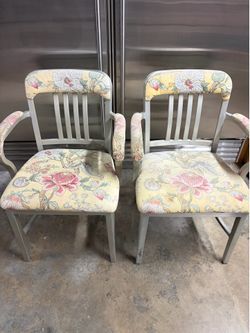 2 aluminum chairs