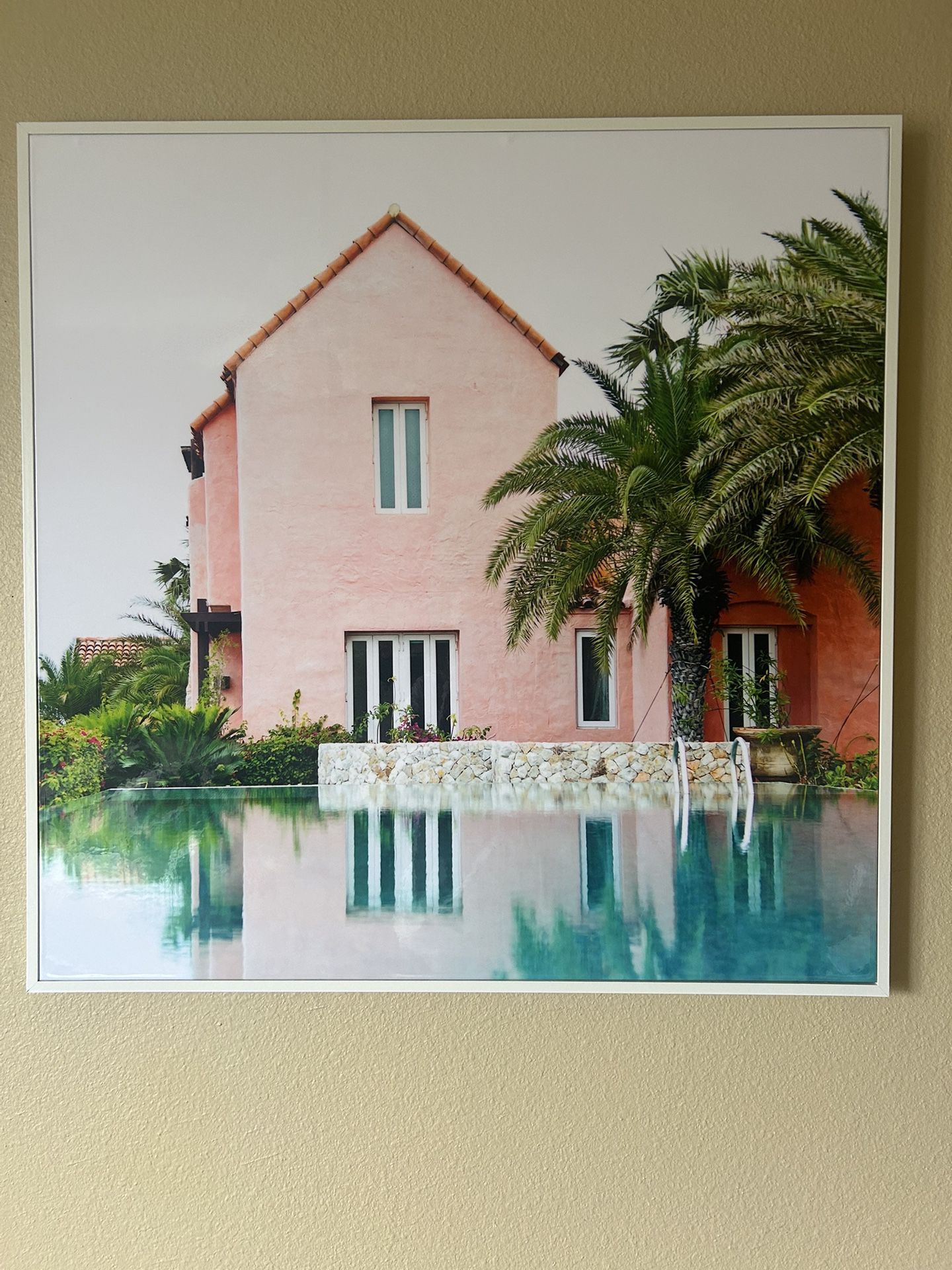 Pink Pool House Print 
